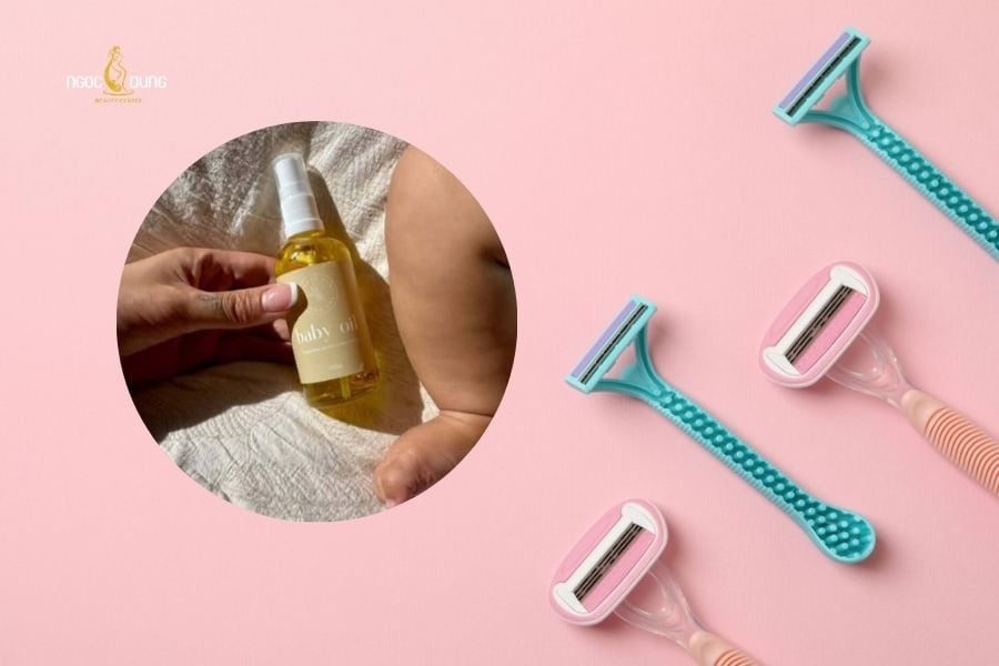 Dầu trẻ em là  lựa chọn an toàn khi cần cạo râu nhanh tại nhà
