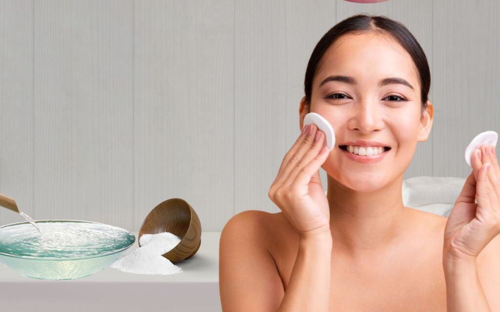 Vệ sinh mặt dịu nhẹ bằng nước muối sinh lý hoặc sữa rửa mặt
