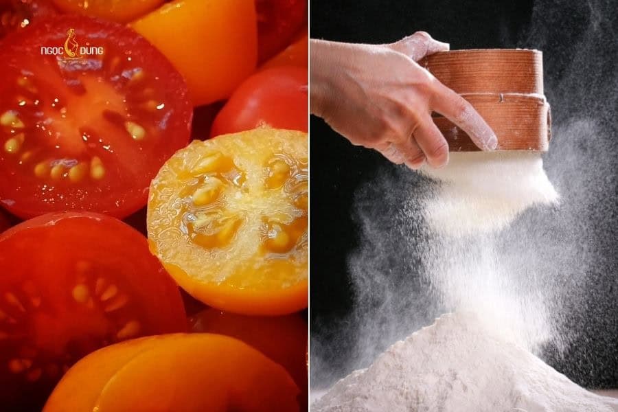 Thử ngay cách tẩy lông nách tại nhà bằng cà chua​ và bột mì