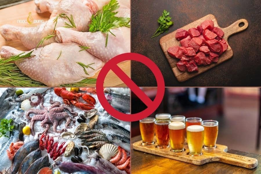 Cần tránh các thực phẩm gây kích ứng hoặc làm chậm quá trình phục hồi của da sau xóa xăm