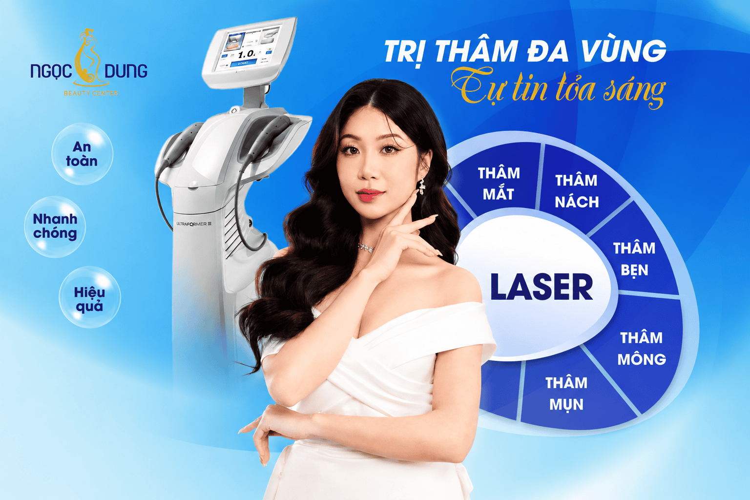 Dịch Vụ Trị Thâm Đa Vùng Không Xâm Lấn Cho Da Đều Màu