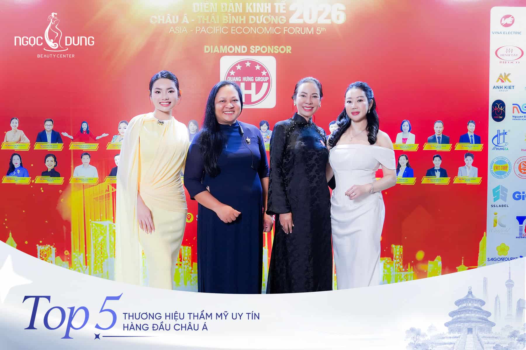 Ngọc Dung vô cùng tự hào khi cùng các doanh nghiệp Châu Á lan tỏa khát vọng xây dựng một cộng đồng kinh doanh vững mạnh, thịnh vượng