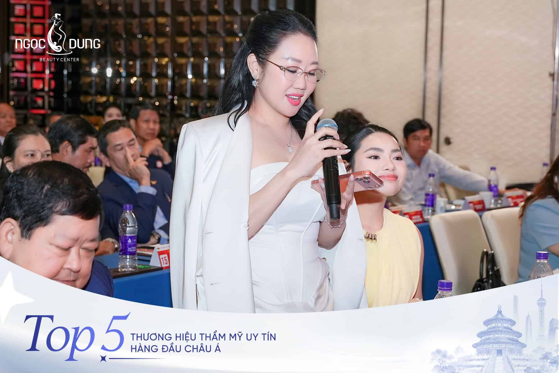Founder Võ Thị Ngọc Dung đặt vấn đề về cơ hội tiếp cận thiết bị công nghệ cao, mở ra thêm nền tảng hợp tác quốc tế cho hành trình nâng chuẩn thẩm mỹ Việt