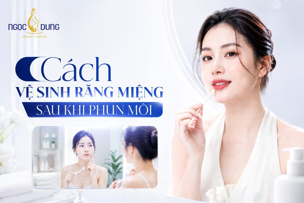 Cách vệ sinh răng miệng sau khi phun môi, lên màu đẹp