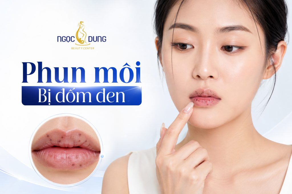 Phun môi bị đốm đen: Nguyên nhân và cách khắc phục