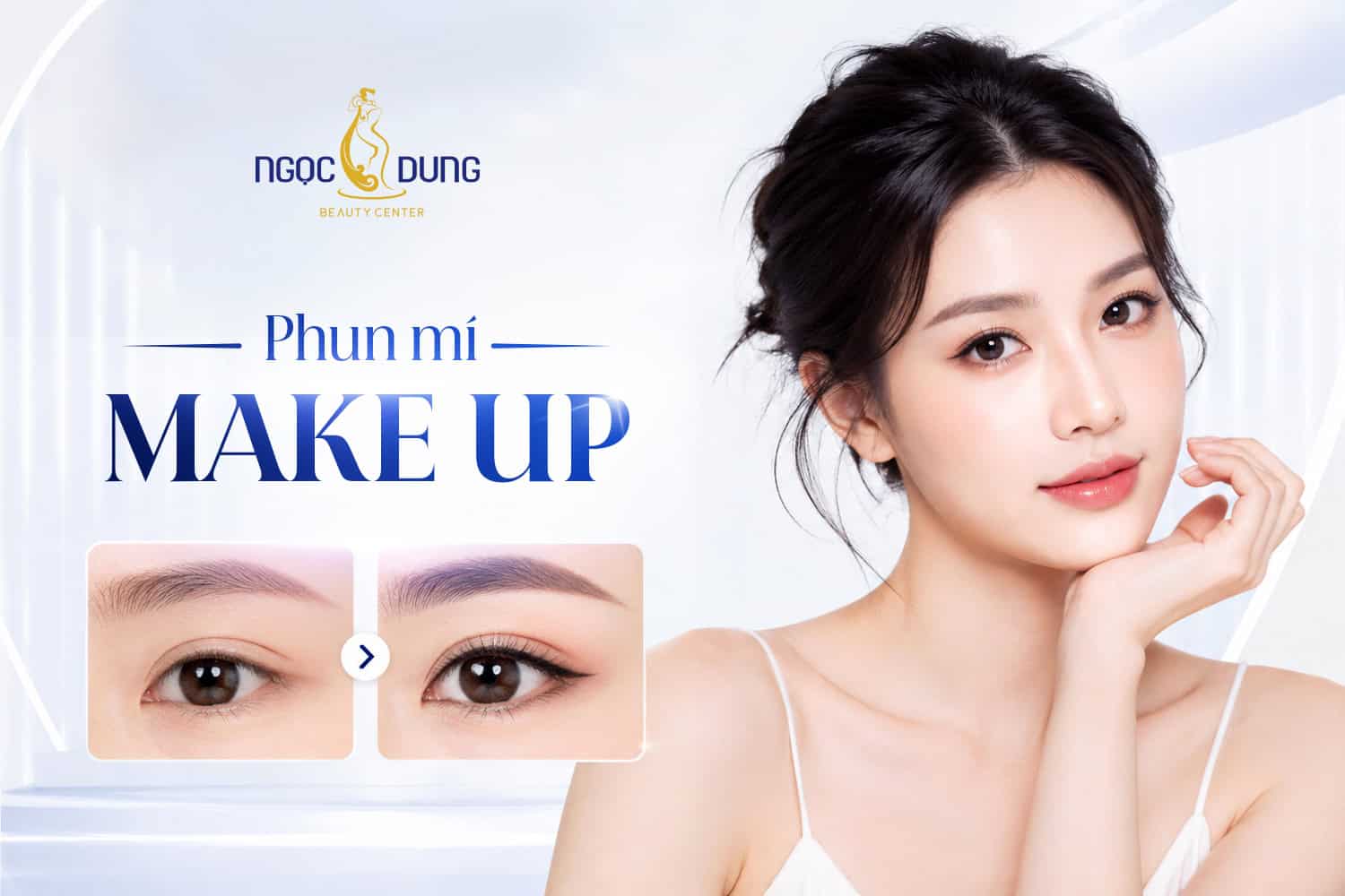 Phun mí makeup: Sở hữu đôi mắt to tròn sắc nét tự nhiên
