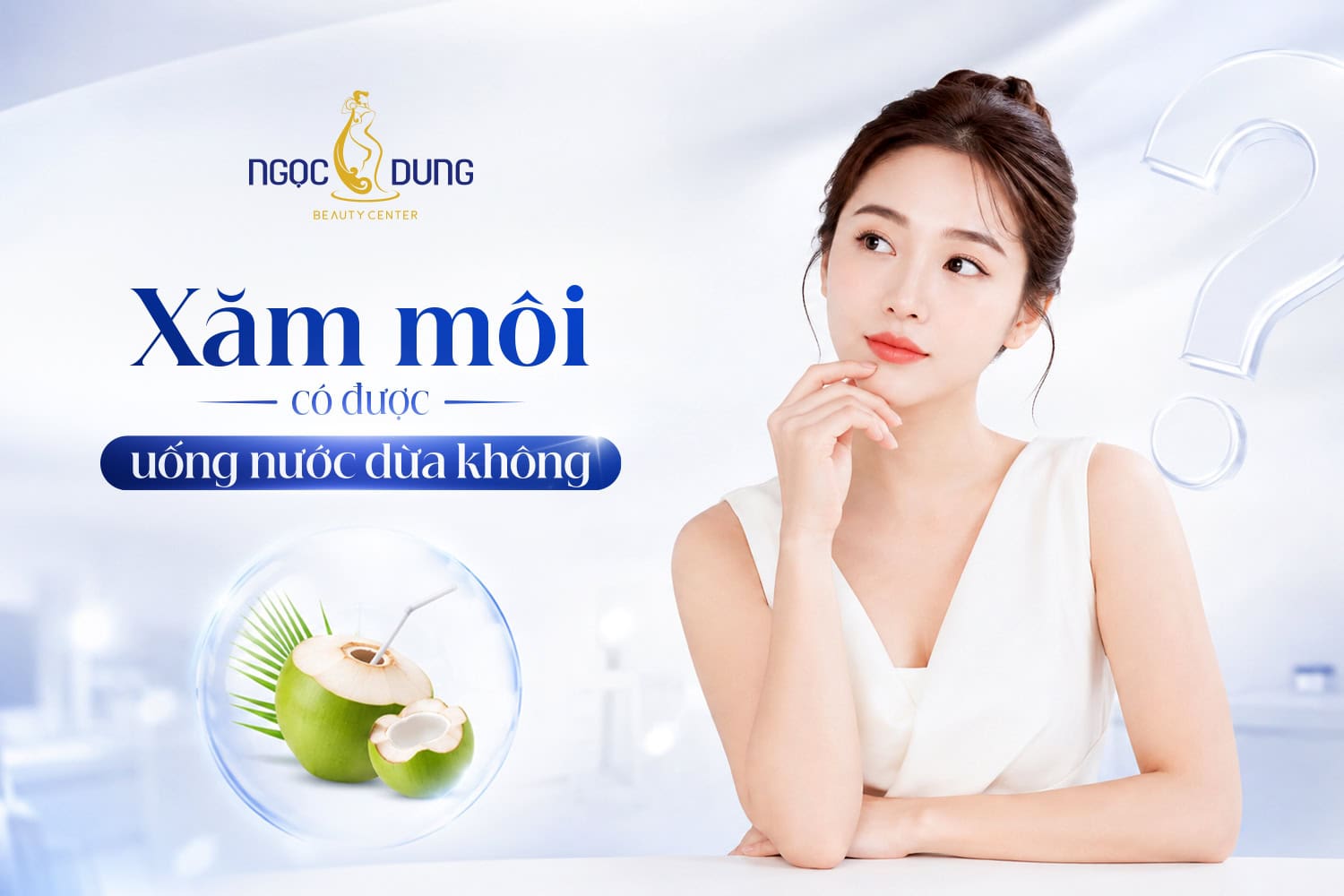Xăm môi có được uống nước dừa không? Bí quyết lên màu
