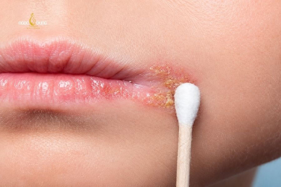 Cần lưu ý bôi acyclovir đúng cách để tránh làm vỡ mụn nước khiến tình trạng nặng hơn
