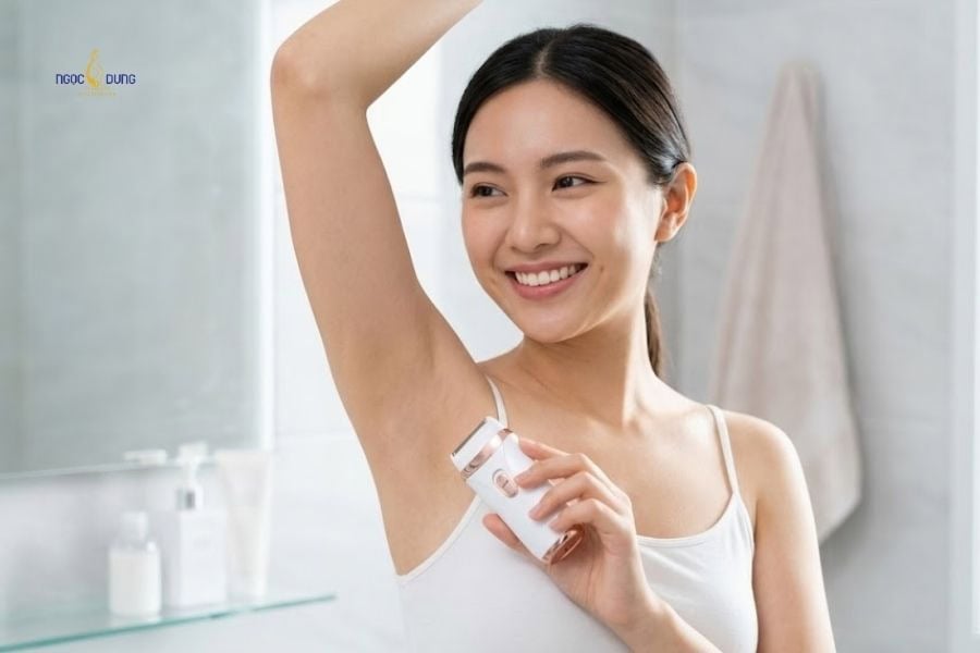 Cạo lông nách bằng máy giúp quy trình chăm sóc cơ thể nhanh chóng và hiệu quả hơn