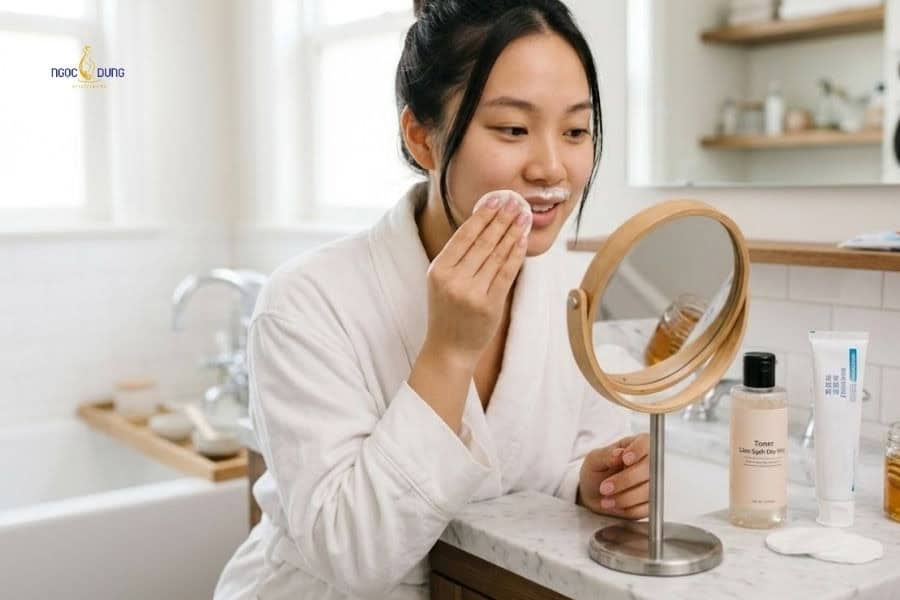 Nên làm sạch da kỹ lưỡng trước khi tẩy ria mép bằng kem đánh răng