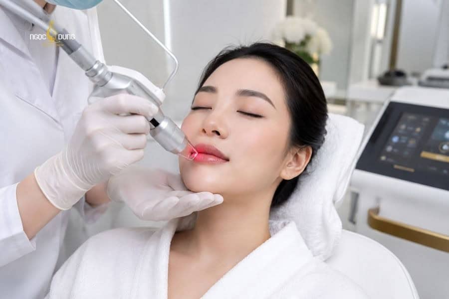 Laser là một trong những cách khử thâm môi hiện đại và cho hiệu quả nhanh chóng
