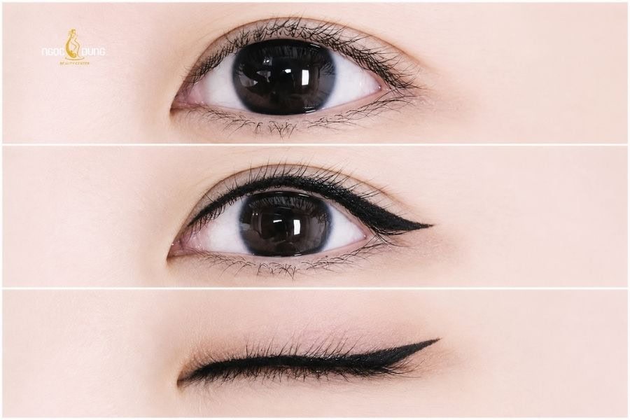 Phun mí mắt có bị già không? Cách sở hữu đôi mắt trẻ trung 4 Phun mí eyeliner là một trong những dáng mí được ưa chuộng hiện nay