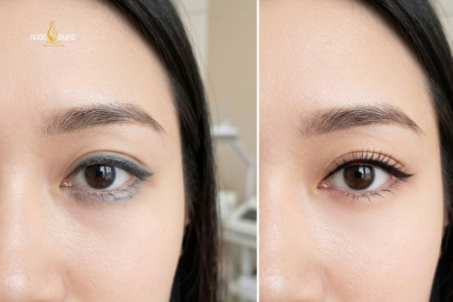 Phun mí makeup: Sở hữu đôi mắt to tròn sắc nét tự nhiên 5 Phun mí make up có thể khắc phục được cả tình trạng phun mí hỏng