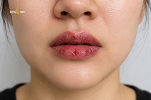Phun môi bị nứt chảy máu thường khiến môi lên màu nhạt hơn dự kiến