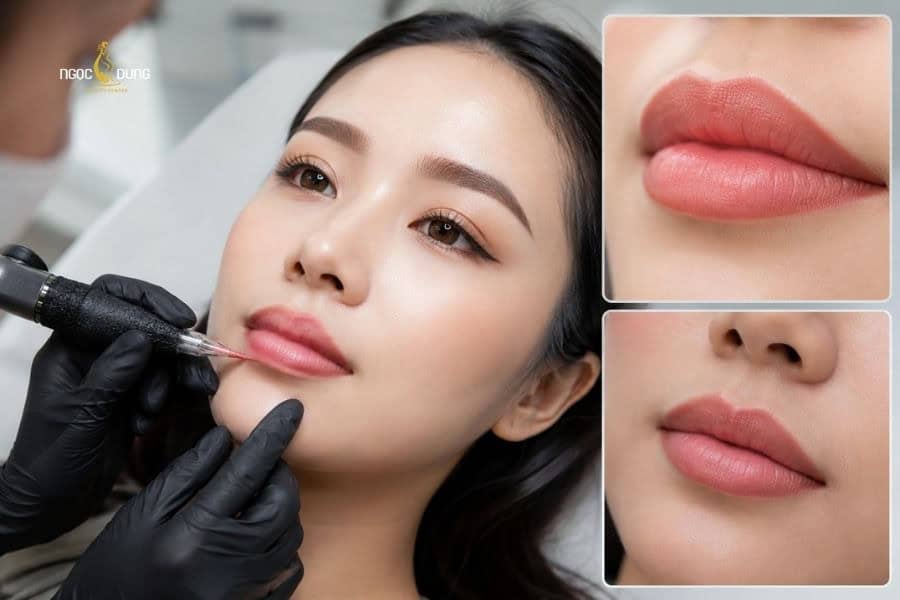 Có nên xăm viền môi không? Chuyên gia giải đáp chi tiết 2 Xăm viền môi hỗ trợ tạo form dáng môi đầy đặn, có điểm nhấn ngay cả kh ikhoong trang điểm