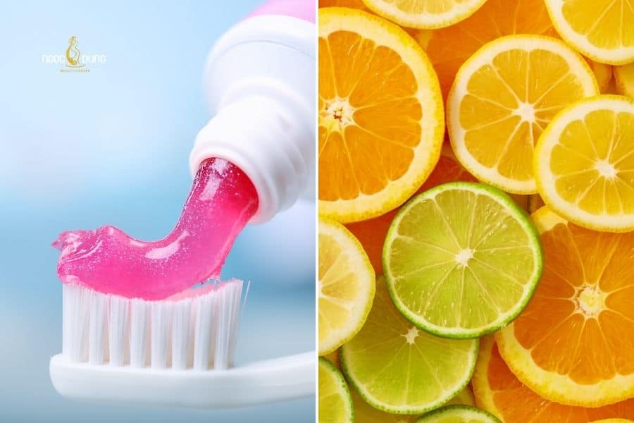 Hỗn hợp kem đánh răng và chanh vừa hỗ trợ tẩy lông vừa dưỡng sáng da