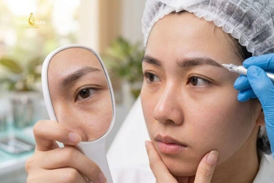 Lông mày mới bong bị mờ: Nguyên nhân và cách khắc phục 5 Chuyên viên điều chỉnh lực đi mực không tốt cũng có thể làm lông mày mới bong bị mờ