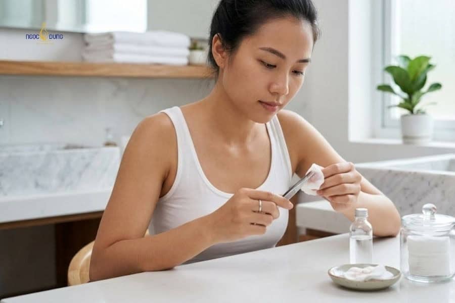 Hãy sát trùng nhíp cẩn thận trước khi bắt đầu loại bỏ lông nách