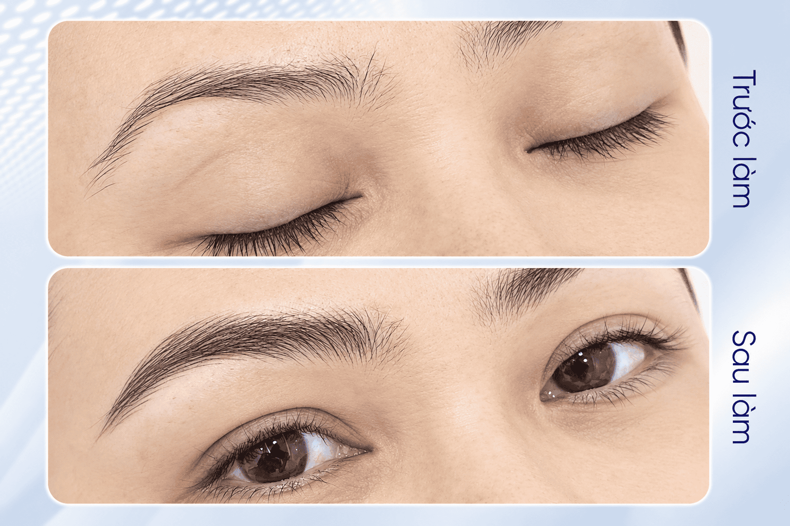 Chị Hương với kiểu mày mới tự nhiên như thật