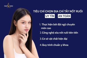 Các tiêu chí chọn địa chỉ tẩy nốt ruồi Hà Nội uy tín