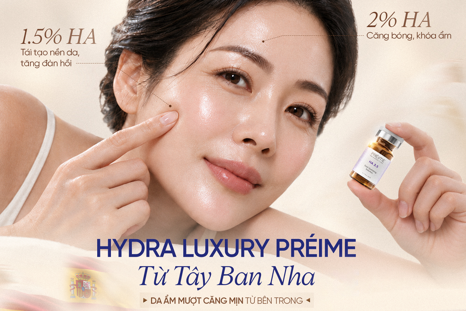 HA 3.5 được phát triển với định hướng hỗ trợ cải thiện chất lượng nền da