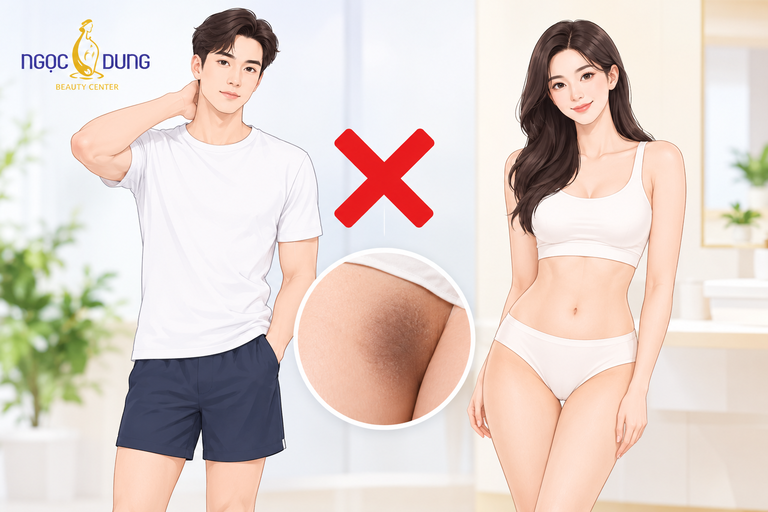 Chưa quan hệ nhưng cô bé bị thâm