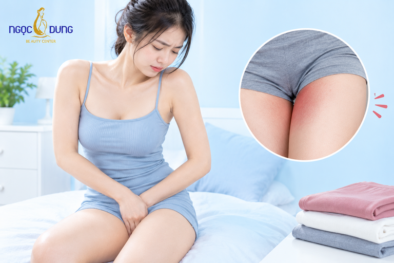 Thâm vùng kín do mặc quần áo bó sát