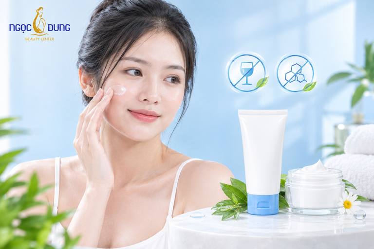 Kem trị mụn lưng không chứa cồn và paraben