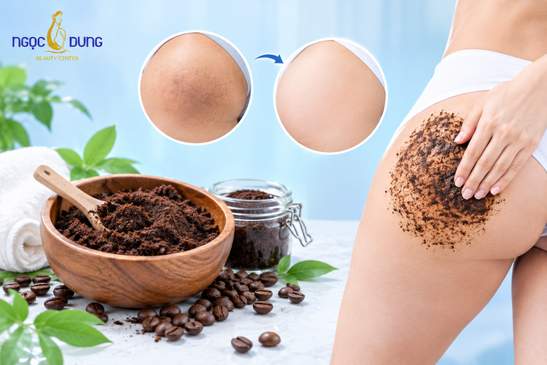 Dùng bã cà phê trị thâm đen ở mông